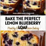 Golden Lemon Blueberry Bread loaf sliced to show juicy blueberries and zesty lemon glaze, a Blueberry Bread Recipe favorite.